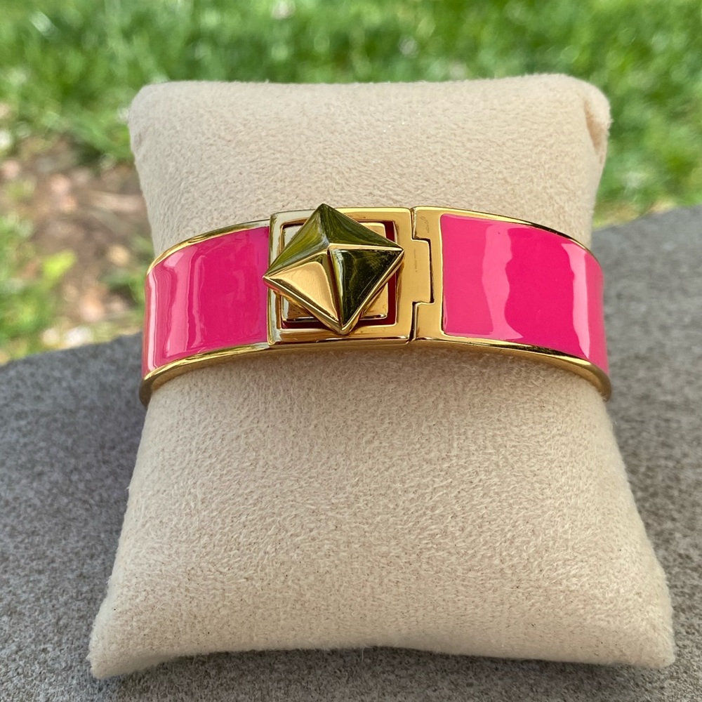 Kate Spade Pink Enamel Statement Bangle